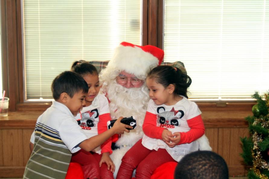 This year we hosted a Pancake “Breakfast with Santa” for needy families at our lodge on December 19th at 10am.  Each child received a Christmas Gift from Santa and each family received a food basket to take home.