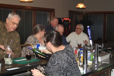 VALENTINE’S DAY DINNER FEBURARY 13,2016 KIM MAKING DRINK'S FOR OUR GUEST.