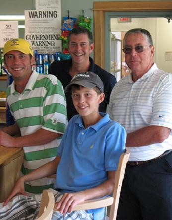 The Collins Crew stops at the turn to grab a hot dog and drink during the 2010 Elmira Elks Lodge #62 2nd annual James H. Voorhees Memorial Golf Tournament, to benefit Cerebral Palsy, the Major Project of the New York State Elks Association. 36 four man teams came out to support the event.  This years Donation to Major Projects was $4000.00.