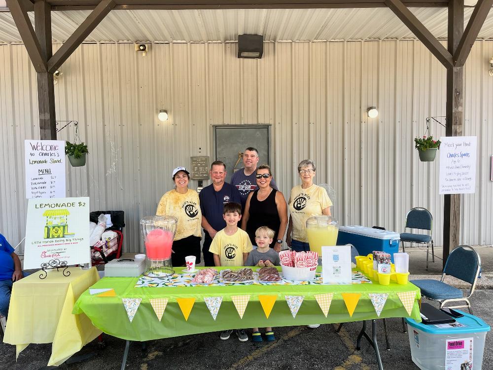 Little Hands Doing Big Things Lemonade Stand Fundraiser for Heidi's Kids.  A future Elk, and his little brother, hosted a lemonade stand at Roebuck Lodge on July 13th and raised over $600.00 for Heidi's Kids Blessing Sacks program which provides meals for over 150 local children who are undernourished when they are away from school and not receiving school breakfast and lunch.