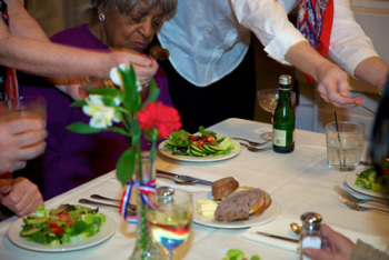 Dinner Salads at The Stand Down Appreciation Dinner 11/11/11