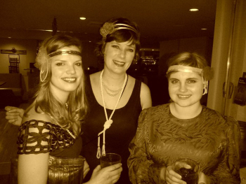 Rosalea, Celeste & Faith at Celeste's Roaring 20s benefit and birthday party