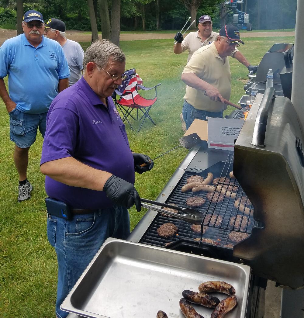 Preparing lunch for our local VA's Veterans Picnic. 