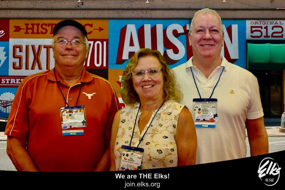 Kevin Thomkins, Linda Goodreau, PER and Scott Goodreau representing DOVER #184 at the 2024 National Convention in Austin Texas!