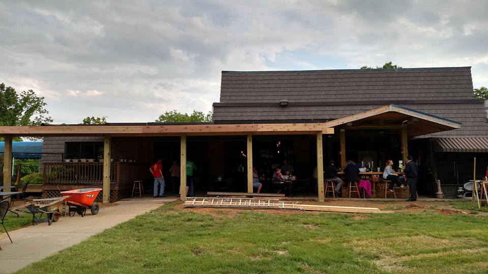 Construction on our new covered patio! Completed in 2016