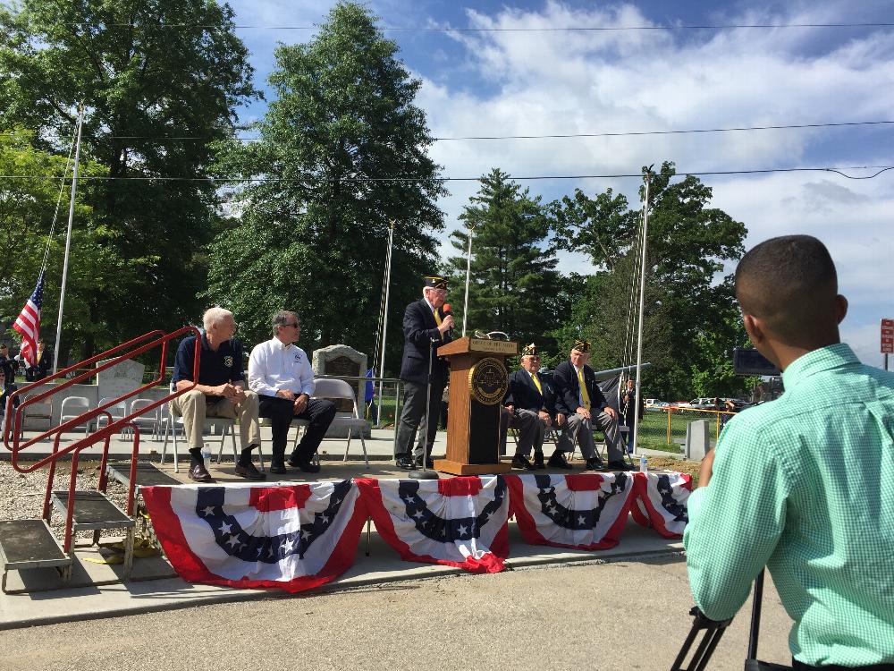 Dedication of the WWII veterans memorial 5-29-17