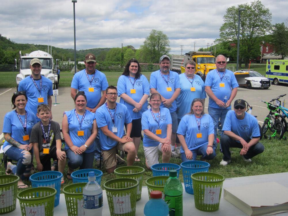 Volunteers ready for action.
Annual Bicycle Safety Rodeo.