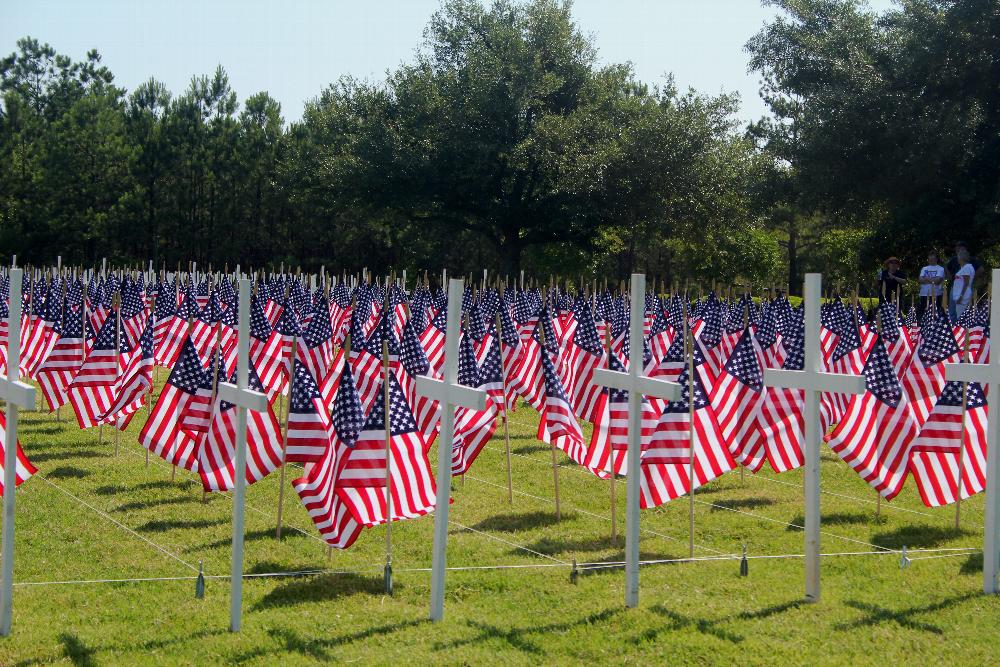 Memorial Day display by Augusta Elks Lodge