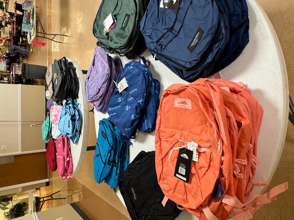 Free Backpacks to put all the school supplies in - free!
July 2025