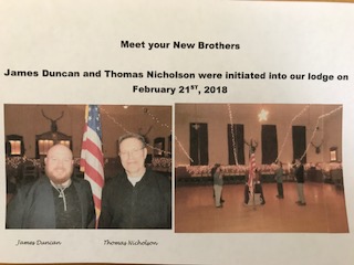 Welcome Livingston Elks Lodge #246 Newest Members, James Duncan and Tom Nicholson!