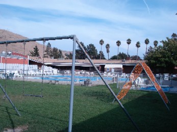 Pool and playground area