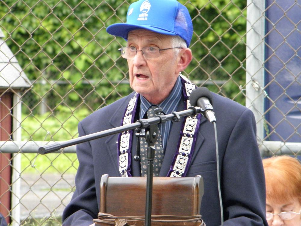 John Curico, PER of Renovo's Lodge #334 presented the history of the flags.