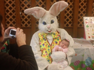 Easter Pancake Breakfast -- and our wonderful Easter Bunny!!