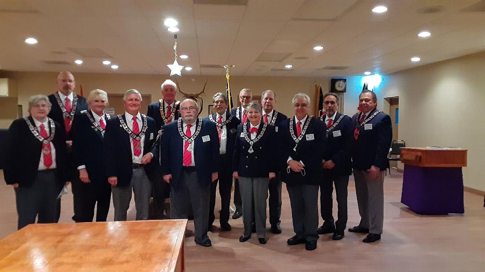 The Tucson Elks Lodge #385 installation of new officers for 2021-2022.  March 26, 2021.