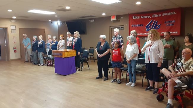 On June 14, 2024, the Tucson Elks Lodge #385 held  the Flag Day Ceremony.  Assisting with the presentation were the American Legion Riders from Post #132 Color Guard.  Members and guest attending the ceremony.  