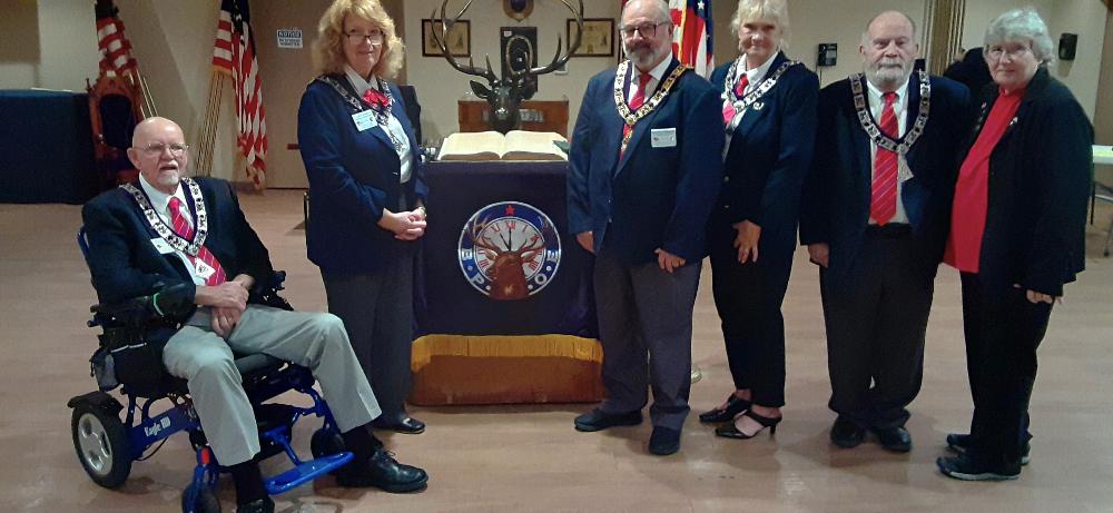 Tucson AZ Elks Lodge #385 Officer core that concluded the Elks Memorial 12-7-2025.  To our "Absent Members".