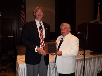 <h2><b>Patrick receiving the All American Lodge Award at the Annual State May Meeting 2009</h2></b>