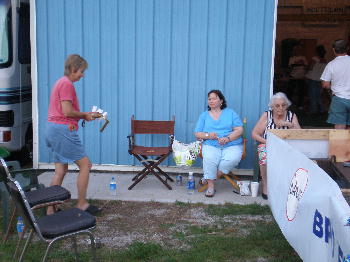 Members working on the Bushwhacker Days Float. Break time!