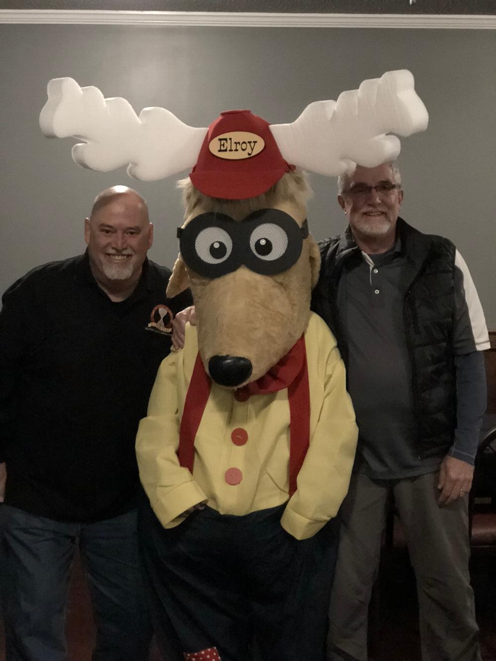 PER’s and Parade Organizers Brad Besson and Jim Goldsborough  with Elroy (aka Sheryl Hansen) 