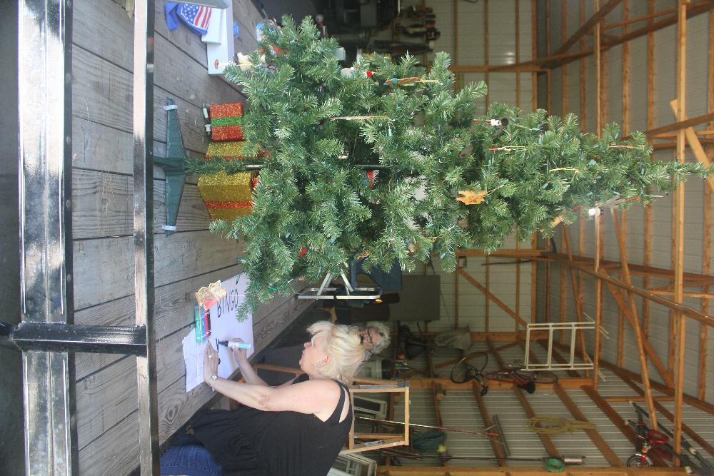 preparing float for Cranberry Festival Parade 2021