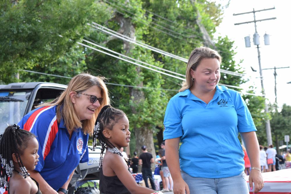 Inner guard Mary Ann Lumia and Chaplin Katherine Lumia manning our table at our participation with the City of Long Branch National Night out 08012023 