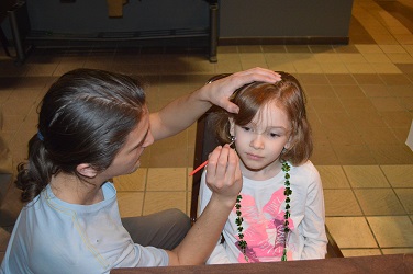 The kids and adults enjoyed the face painting.  