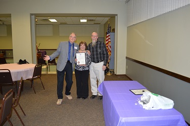 Theresa received the Citizenship Award for going the extra to help make many programs successful this year.  ER John, "I don't know what I would have done with her support." 