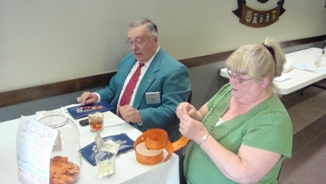 Maribeth and Jack at the front table. Jack was Chaired and organized the entire program. Great job Jack! Maribeth did a wonderful job with with 50/50.