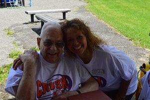 Love was all around that day.  Picture is nursing home recreational director and resident.