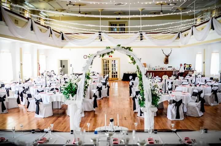 Ballroom set up for wedding