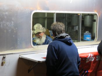 Jimmy Deluca served warm bowls of chili at the Parade of Lights.