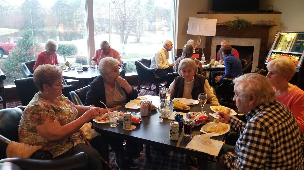 Members enjoying a meal night.