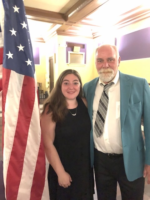 Trustee Jim Wieckhorst with his daughter and new Elks member Sara Wieckhorst