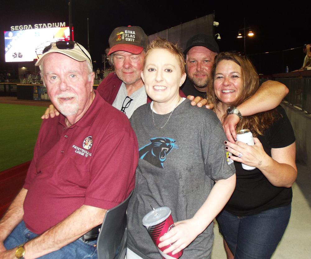 Officers & Members at Fayetteville Woodpeckers Baseball Game 