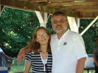 Exalted Ruler Pete Byron and wife Georgia at Elks annual mixed picnic