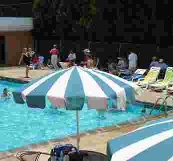 Poolside fun at the 4th of July Party