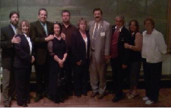 <b>Middleboro Elks Lodge 1274 is in the House. </b>  Middleboro Elks members at recent State Presidential testimonial dinner with President-elect Jim Strojny.  From left to right:  Treasurer Mark Sullivan, Tiler Sue Sullivan, Mike Amaral, Lecturing Knight Kathy Graham, Jim Higgins, Exalted Ruler Laura Dickson, President-elect James Strojny, Leading Knight Cliff LeFebvre, Laura LeFebvre, and Pat Stoddard (Photo by Secretary Chris Larrivey taken with his cell phone).