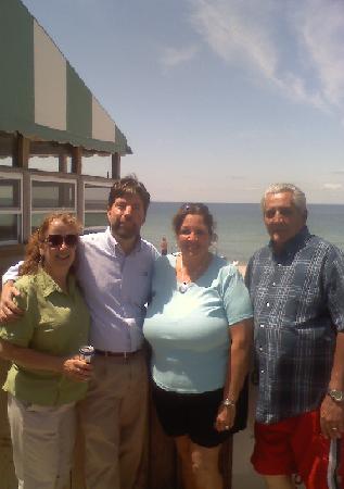 Tiler Sue Sullivan and her hubby Treasurer Mark Sullivan are enjoying some sun with ENF Chair Laurie LeFebvre and her hubby Esteemed Leading Knight Cliff LeFebvre at the Elks State Convention 2009 at SeaCrest Hotel in Falmouth, MA.