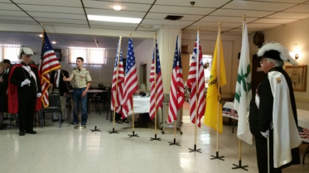 Eight historic flags, including the Pine Tree flag flown by Colonial vessels, the Snake flag flown in the Southern colonies, and several variations of the red, white and blue we fly today were displayed at the 2015 Franklin Elks Flag Day Celebration.