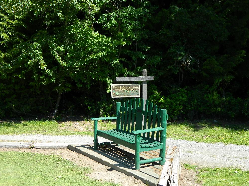 The bench at #12 tee box