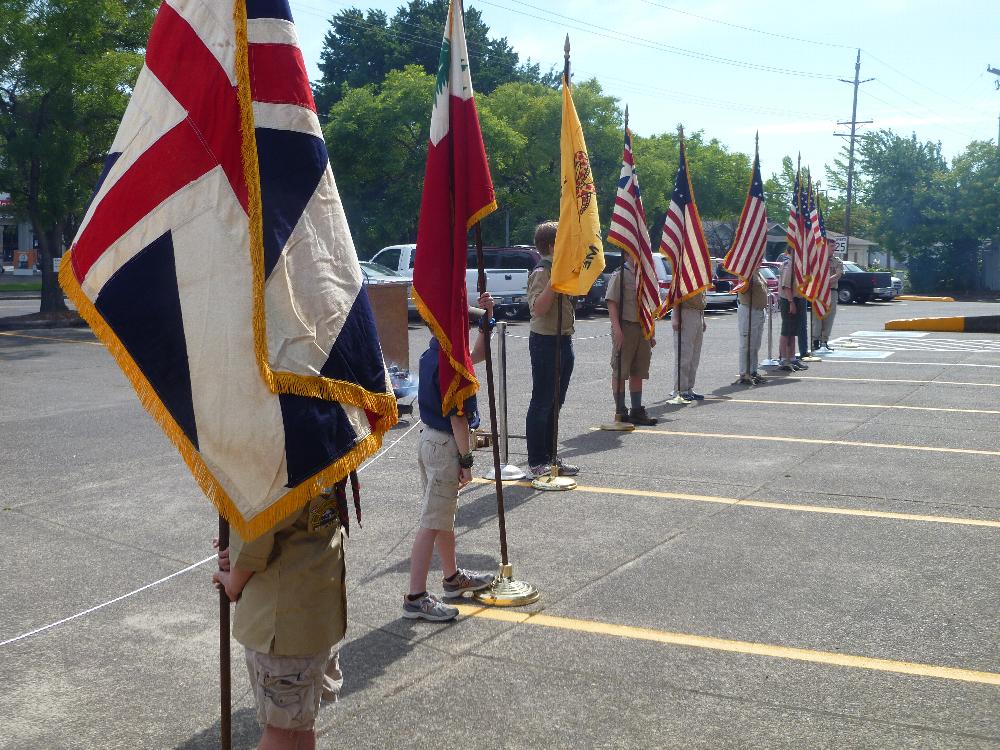 Scouts during Flag Day 2013