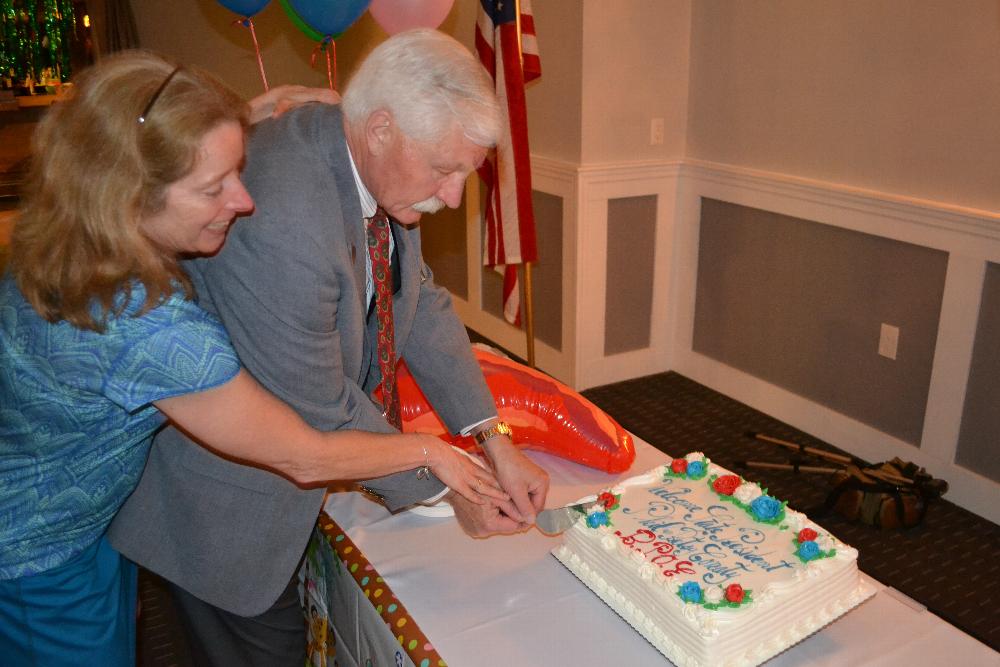 Now State Past President Phil Conaty and his wife at our lodge during State presidents visit.