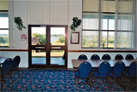 Paradise Room with fountain outside of door