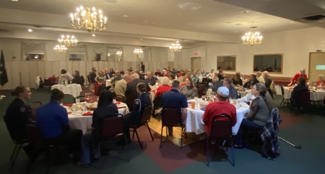 Attendees for the Veterans dinner