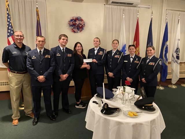 Donation to the JrROTC at Plum High School