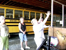 Treasurer Sheryl, Chaplain Michele and Citizen of the Year Judy making some plans for the float!