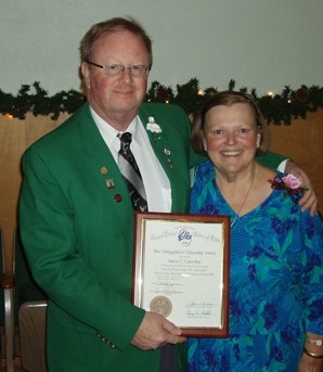 CITIZEN OF THE YEAR JIM CASTERLINE AND WIFE MAUREEN.