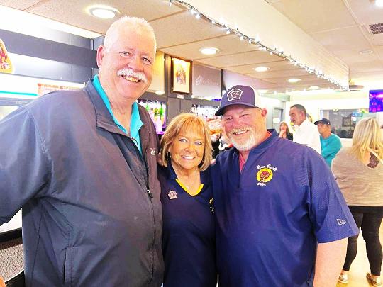 ER Vicky May (center), PDDGER Gene Miller and PER Mike Hacker-both from New Castle