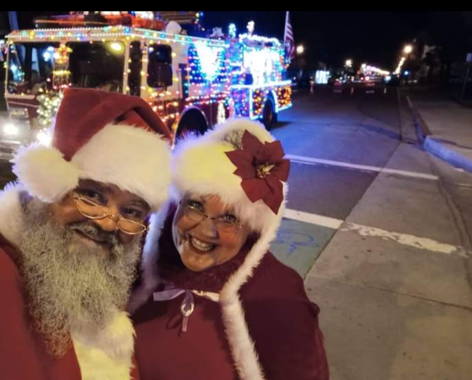 Elks Brigg and Kelliey Matthews had the honor of delivering donated toys from the Elks lodge and others to the children of Banning