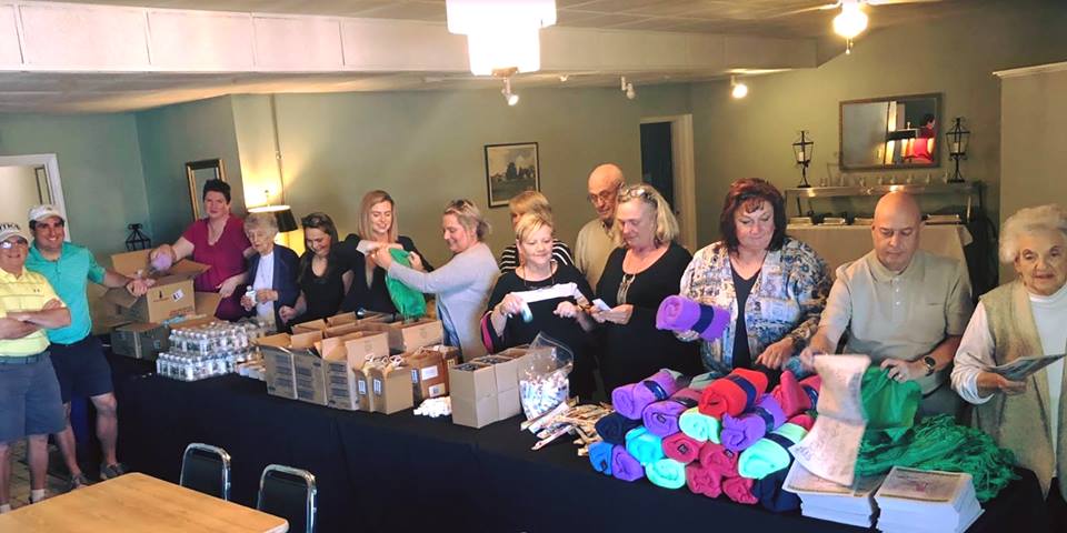 Anniversary Grant: The Calhoun Lodge recently had a workday where Elk members filled bags to be donated to the homeless. The project was sponsored through the Elks National Foundation's Anniversary Grant